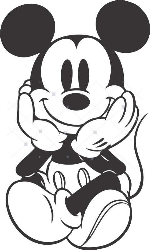 Mickey Mouse Minnie Mouse Black and white Drawing