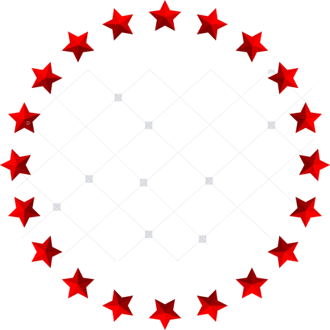 Graphy Circle, Red simplified star circle