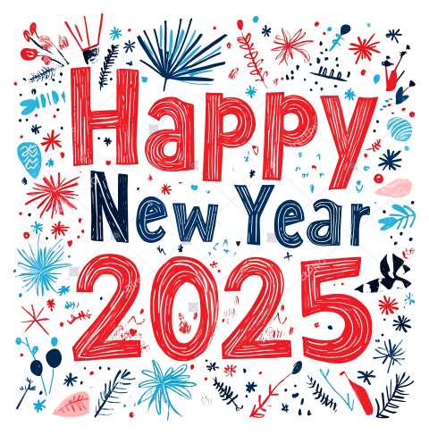 Colorful happy new year 2025